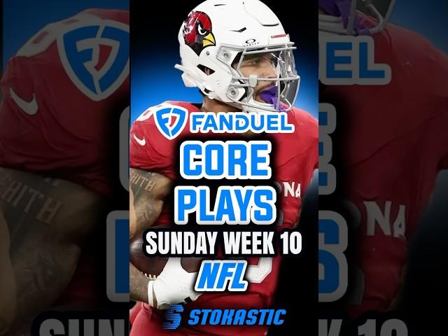 FanDuel NFL DFS Core Plays Sunday Main Slate, 11/10/24 | NFL DFS Picks Week 10