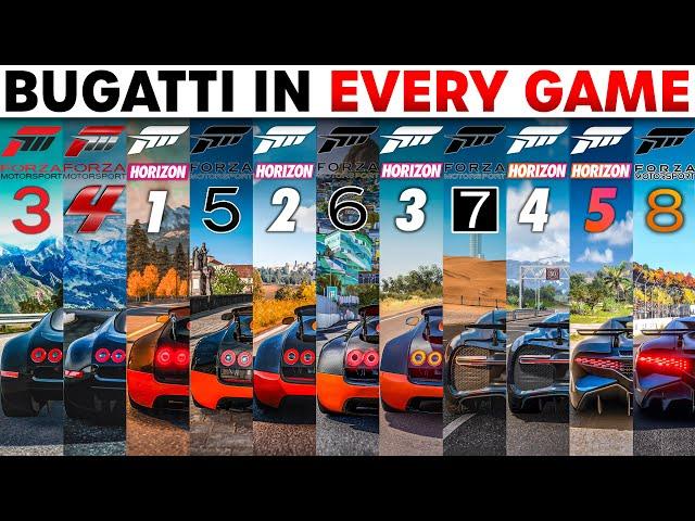 The Evolution of Every Bugatti in Every Forza Game | Have They Gotten Faster? (2009-2024)