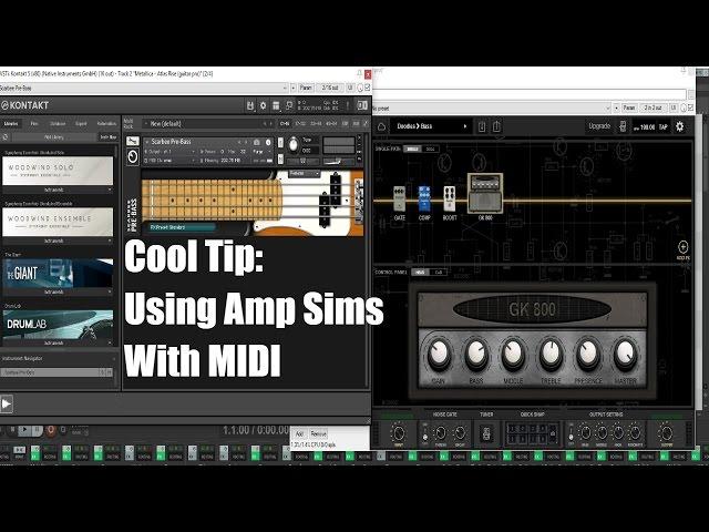 Cool Tip: Using Amp Sims On MIDI Instruments (Using Bias FX W/ Native Instruments Scarbee Pre-Bass)