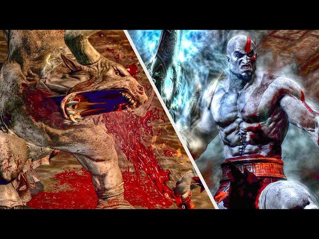 GOD OF WAR 3 REMASTERED All Aggressive Finishing Moves In a Brutal way (4K 60FPS)