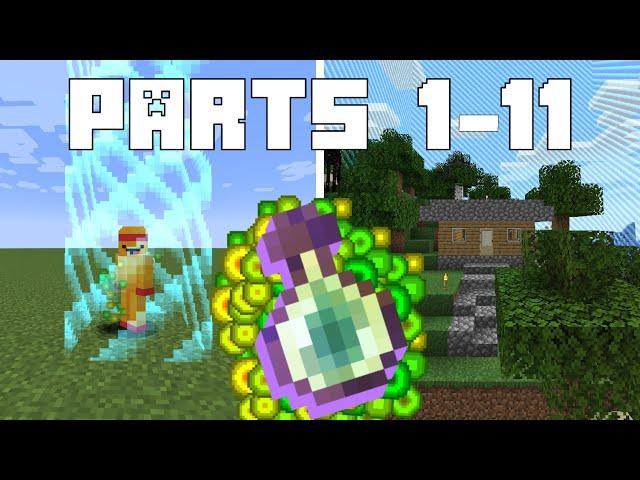 Minecraft But Leveling Up Grows The Border (Parts 1-11)