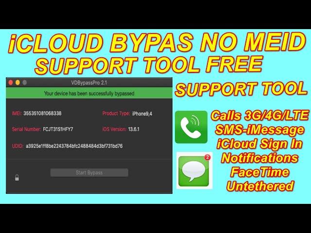 FREE Bypass iCloud Untethered full Signal Calls- iMessage&Facetime AppStore-Allapp Notifications Fix