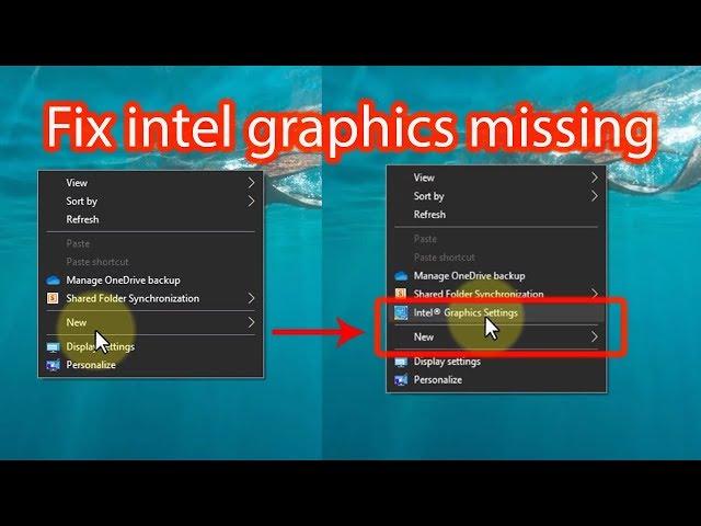 Fix no option for intel hd graphics control panel from right click on desktop