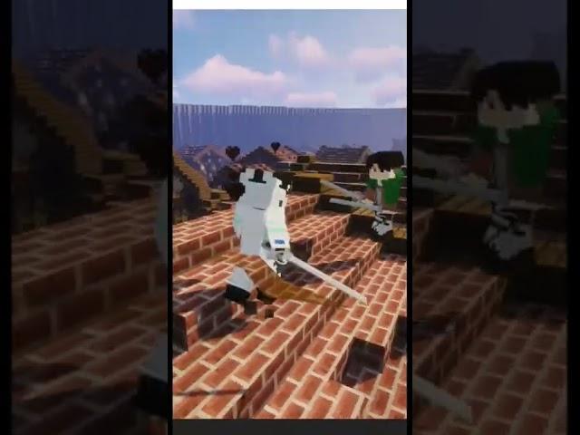 Атака Титанов в Minecraft. Как стать Леви? 🟡 #anime #attackontitan #minecraft #майнкрафт #аниме