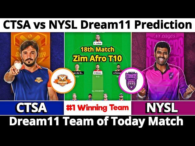 CTSA vs NYSL Dream11 Prediction | Dream11 Team Of Today Match | Dream11 Prediction Today Match