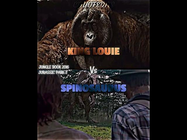 Spinosaurus vs King Louie #spinosaurus #jurassicpark3 #junglebook2016 #vsbattle #vsedit #kinglouie