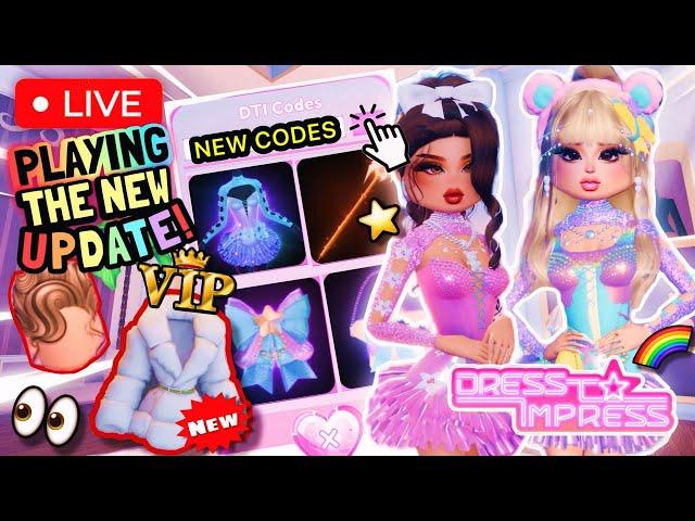 PLAYING The *NEW* Dress to Impress UPDATE! *NEW* Codes, Items, Hair & Faces! 