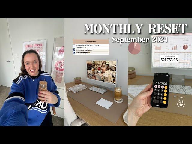 SEPTEMBER MONTHLY RESET  budgeting, high spend month,  setting goals + monthly reflection 