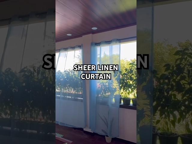 Sheer Linen Curtains for Balcony, Bedroom or Living Room #shopee #sheerlinencurtain