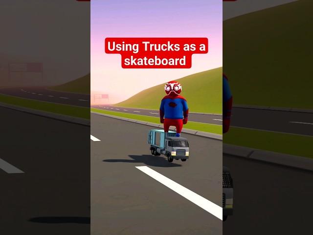 Tiny tiny truck in Gang Beasts #gangbeasts #spiderman #shorts