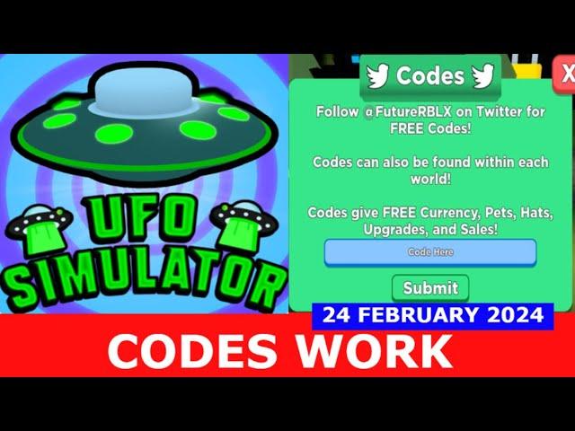 *CODES*UFO Simulator ROBLOX | FEBRUARY 24, 2024