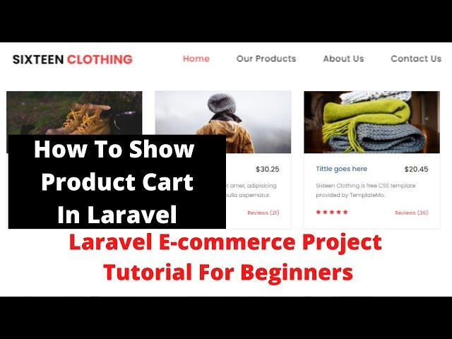 #10 How To Show Product In Cart In Laravel 9 |  Laravel E-commerce Project Tutorial For Beginners