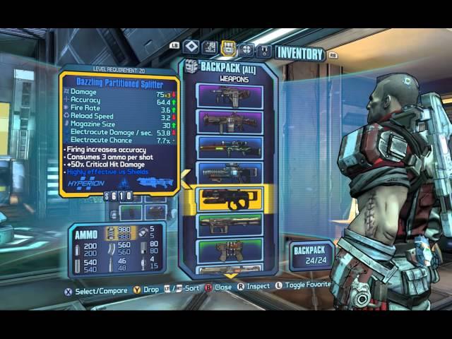 Borderlands: The Pre-Sequel - Fashionable Snider (Blue Loot) Dazzling Partitioned Splitter Details