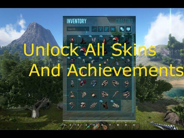 ARK: Survival Evolved Unlock All Achievements And Skins!!!!!