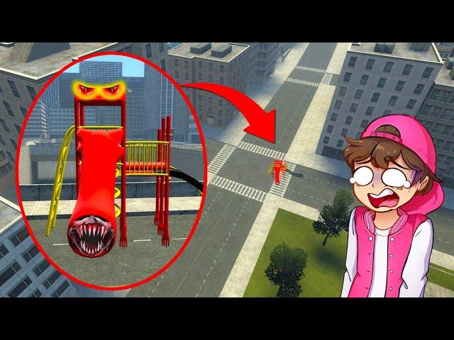 Un DRON capta al SLIDE EATER en la CIUDAD - TOBOGAN MALDITO