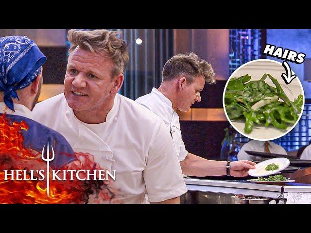 Chef Ramsay's Fuming as Customer Finds Two Hairs in Her Salad | Hell's Kitchen