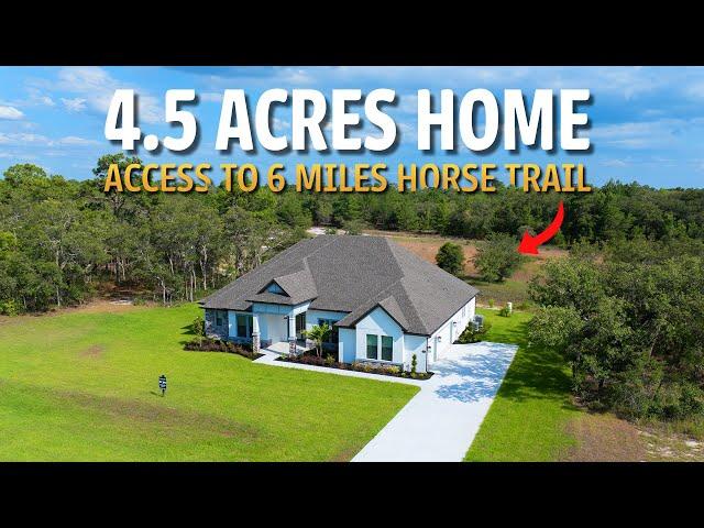 We Toured A NEW Florida Custom Home With 4.5 Acres Of Land AND A 6 Miles Horse Trail!