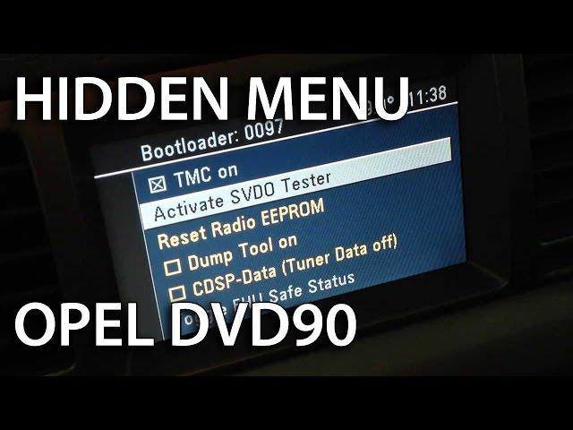 How to enter hidden menu in Opel CID & DVD90 (Corsa Tigra Meriva Combo Astra Vectra Signum Zafira)