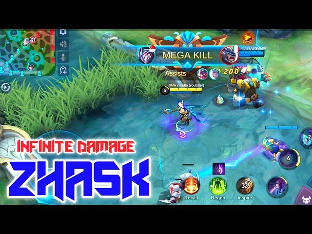 Infinite Damage Zhask | Zhask Top 1 Global Build And Gameplay By X Moba : Mobile Legends
