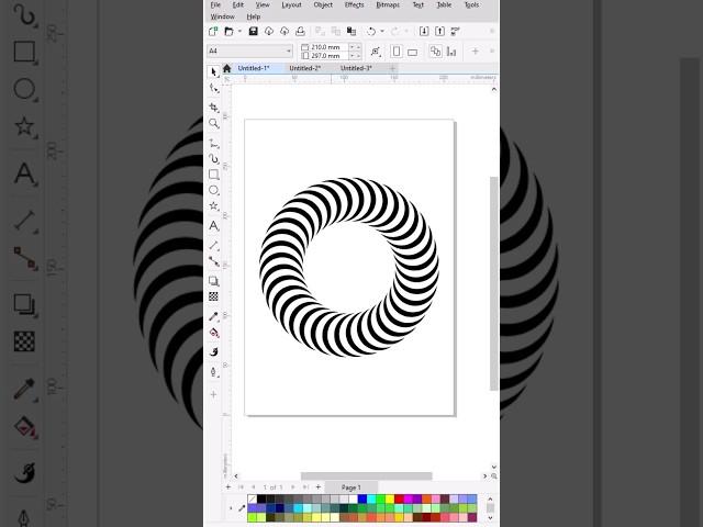 Spiral Shape Design in CorelDraw#coreldraw #coreldesign #graphicdesign #vectorart #logodesign