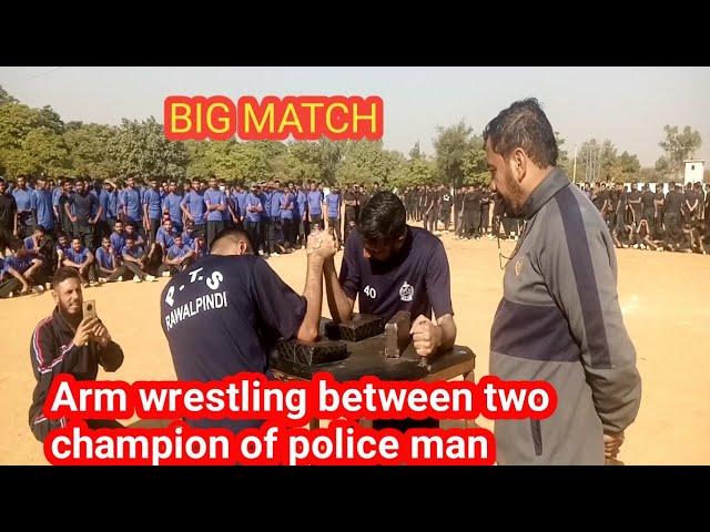 Arm wrestling between two police constable|| police training|| prail alert