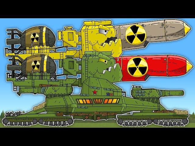 Massacre of Hybrids The Best Battles of All Seasons - All Series Cartoons about tanks