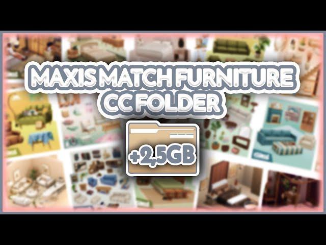 Sims 4 Maxis Match Furniture CC Folder 2GB