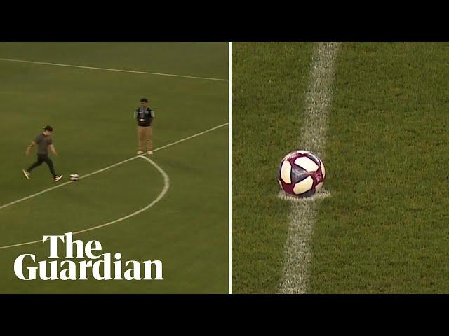 MLS fan pulls off incredible football feat during half-time challenge