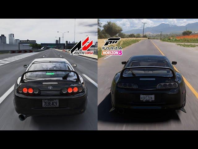 Forza Horizon 5 Vs Assetto Corsa | 1600HP Toyota Supra