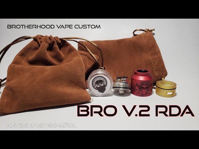 Bro V.2 deck and caps, by Brotherhood Vape Custom, from Russia