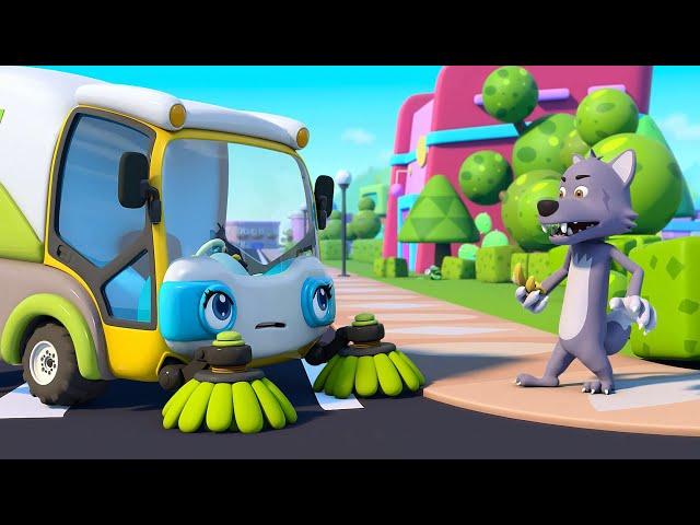 Street Sweeper Gets to Work | Monster Cars | Fire Truck | Nursery Rhymes | Kids Songs | BabyBus