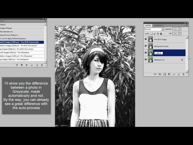 How to make a perfect Greyscale photo, Black and White Photoshop Actions Tutorial - Graphicriver