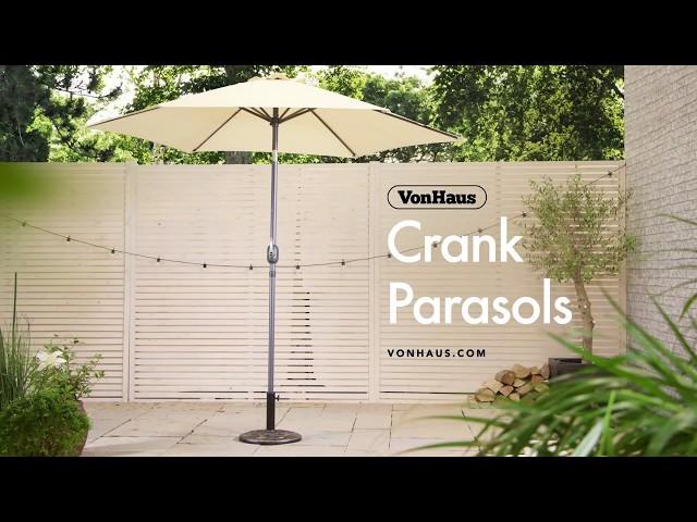 VonHaus Crank Parasol Umbrellas