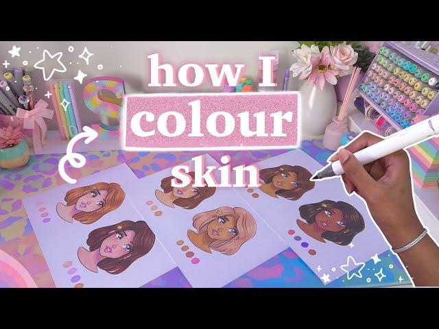 How I Colour Skin  Easy Tutorial (Ohuhu Markers)