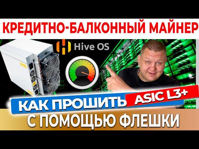 Как прошить асик L3+ на HIVE OS c помощью флешки | прошивка l3+ hiveos | майнинг в квартире #22