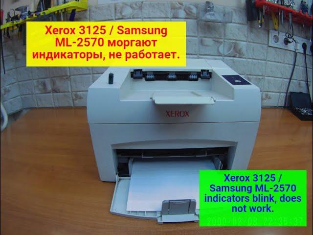 Xerox 3125 / Samsung ML-2570 моргают индикаторы, не работает. Ремонт.