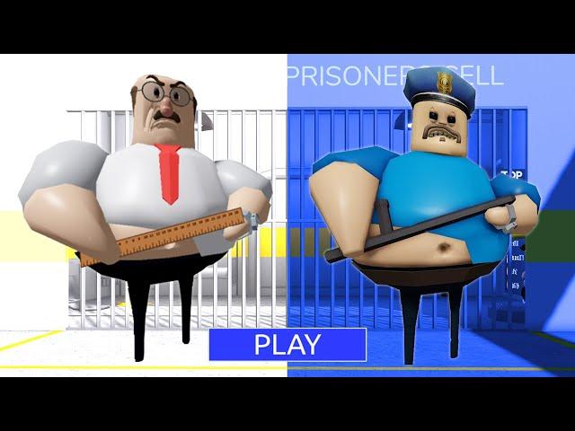 Teacher vs Police BARRY'S PRISON RUN GREAT SCHOOL BREAKOUT Obby New Update Roblox All Bosses #roblox