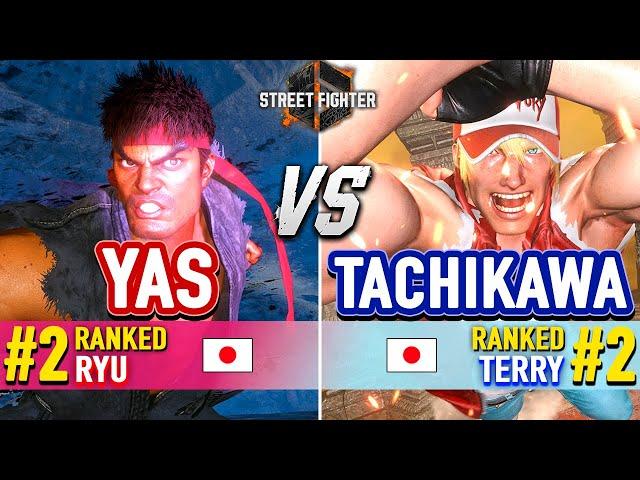 SF6  YAS (#2 Ranked Ryu) vs TACHIKAWA (#2 Ranked Terry)  Street Fighter 6 High Level Gameplay