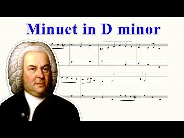 Bach, Minuet in D minor, BWV Anh 132