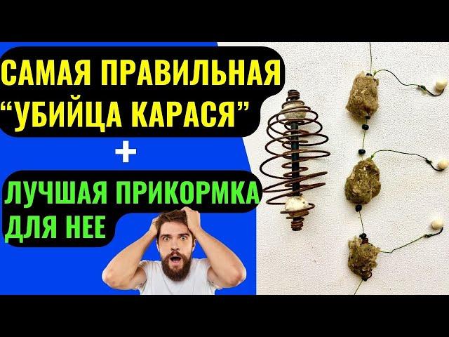 Правильная снасть "УБИЙЦА КАРАСЯ" с лучшей прикормкой. Работает по КАРАСЮ, ЛЕЩУ, КАРПУ.