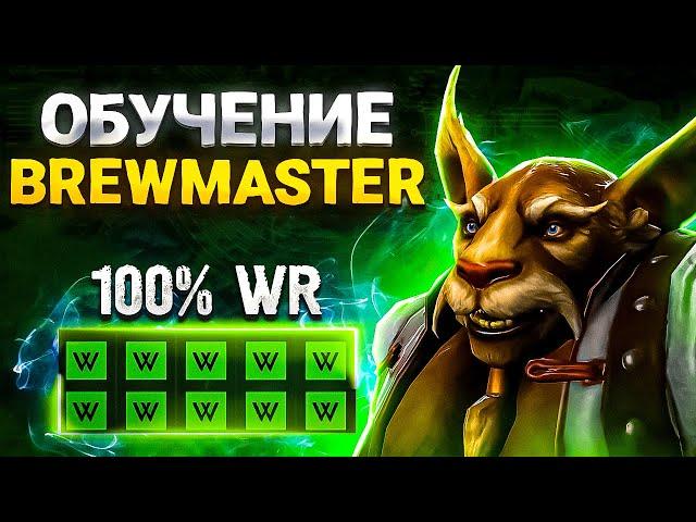 Обучение, гайд BREWMASTER Сake ! Победы в соло рейтинге ! @CakeStream Брюмастер Дота 2