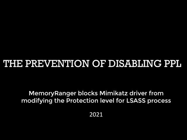 Demo 2 - The Prevention of Disabling PPL