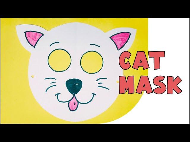 easy cat face mask making | cat mask for kids