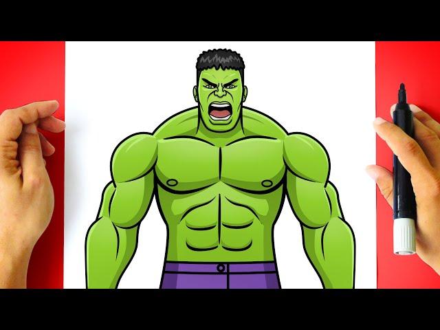 Como DESENHAR o HULK - Como DIBUJAR a HULK - How to DRAW HULK