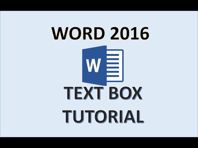 Word 2016 - Text Box - How To Insert Edit Use and Move Text Boxes in Microsoft MS Word Office 365