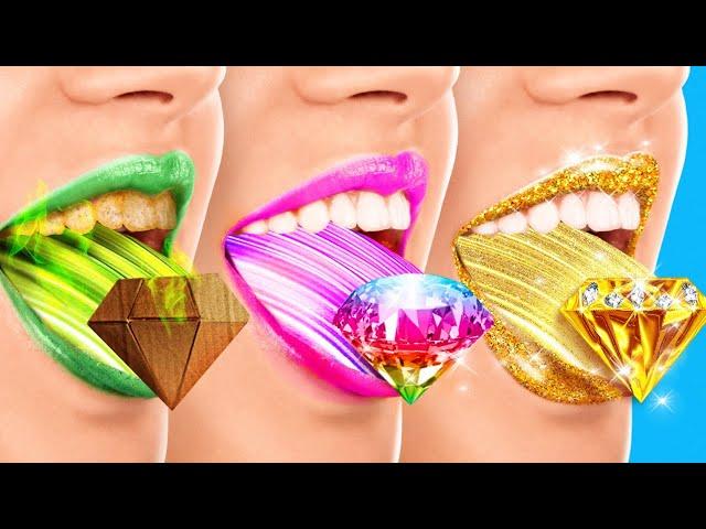 Lucky vs Unlucky vs Giga Lucky - PARENTING HACKS from Rainbow Friends by La La Life Gold