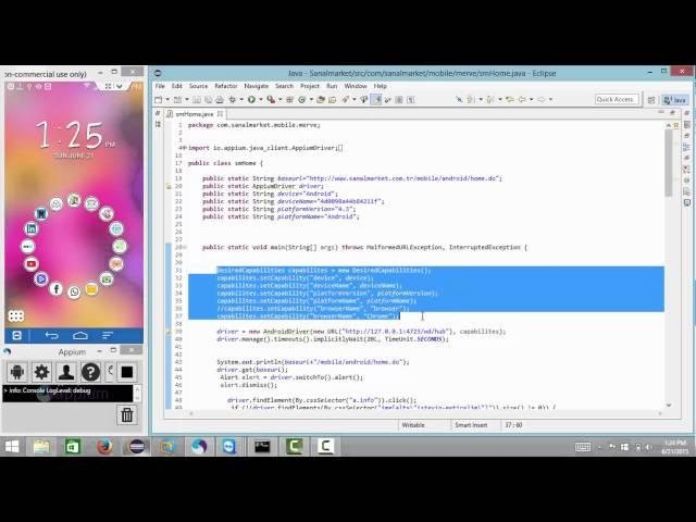 Appium Tutorial- web test on real android device