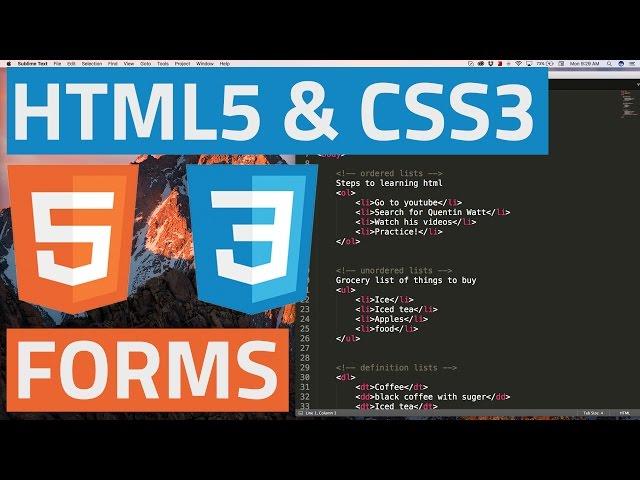 HTML5 and CSS3 beginner tutorial 37 - Introduction to forms