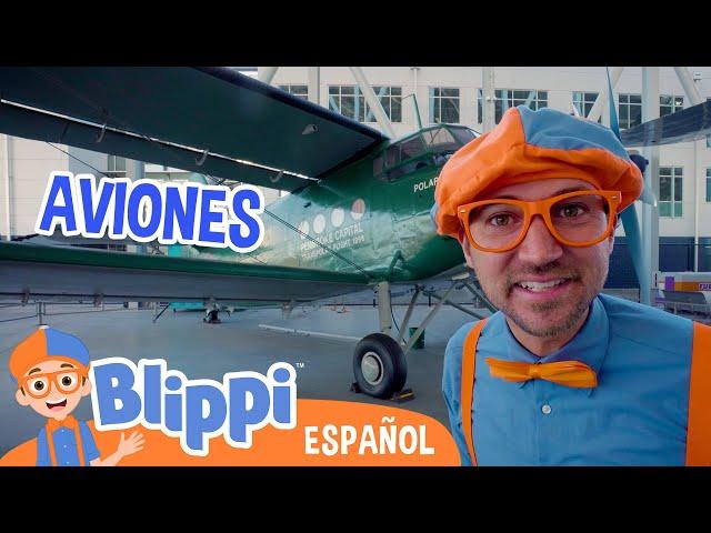 Blippi aprende sobre aviones en el Museo del Vuelo