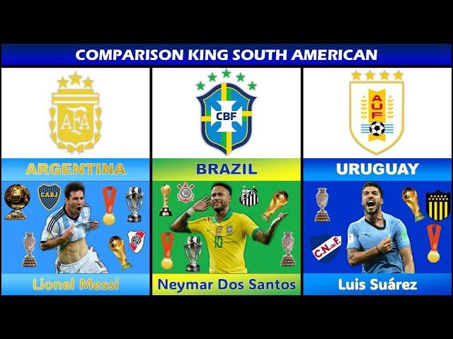 WHO IS THE KING OF SOUTH AMERICA: ARGENTINA? BRAZIL?  URUGUAY? - National Team Comparison